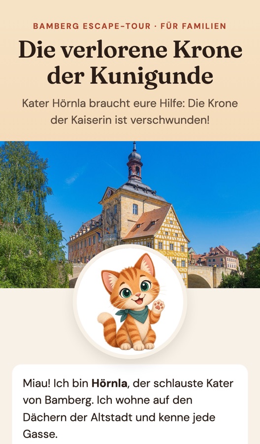 Start der Familien-Tour mit Kater Hörnla